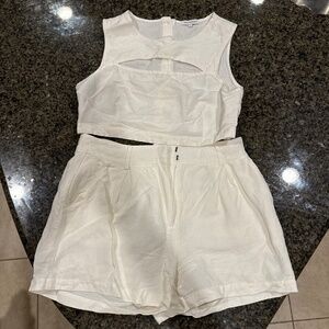 Crescent linen white summer set